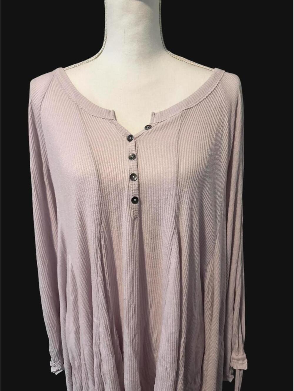 We The Free by Free People Cottagecore Lavender Henley Tunic Top / Dress XL - Picture 2 of 6